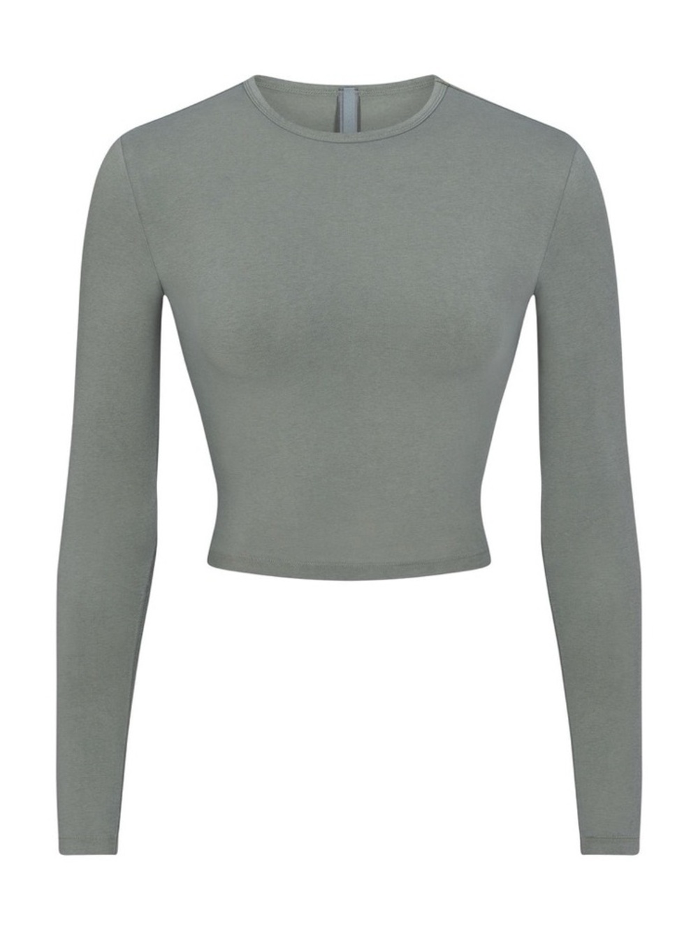 SKIMS Vintage Cropped Long Sleeve T-Shirt Crewneck Top Blue Chalk Sage Green Lrg